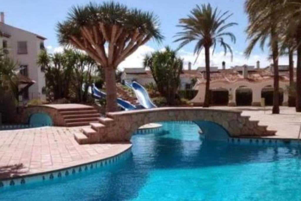 Apartamento En Denia, Urbanizacion El Palmar Con Piscina, Toboganes Y Chiringuito Exterior foto